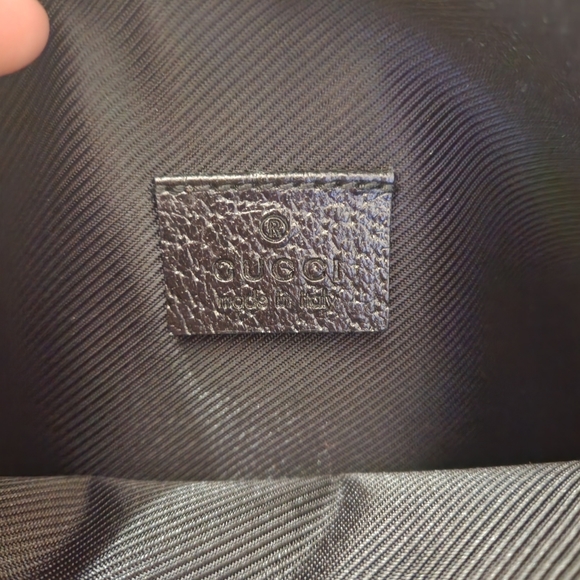 Gucci Black GG Canvas and Leather D Ring Abbey Pochette - Picture 12 of 14